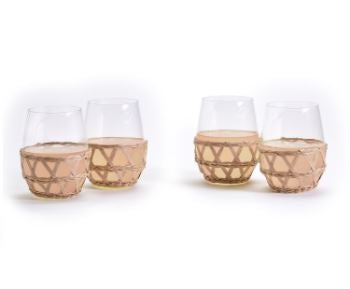 Lattice Stemless Wine Glass