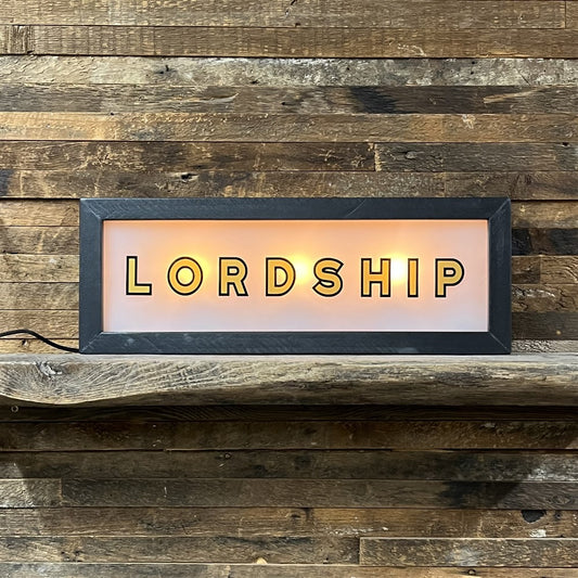 Lordship Vintage Lighted Box Sign - 22-1/2-in - Mellow Monkey