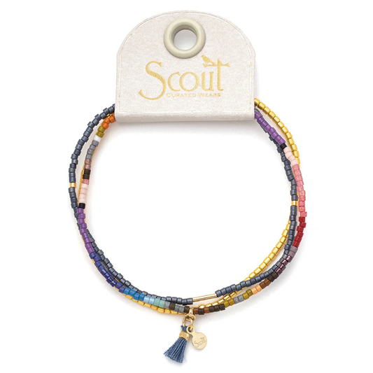 Chromacolor Miyuki Bracelet Trio - Dark/Gold - Mellow Monkey