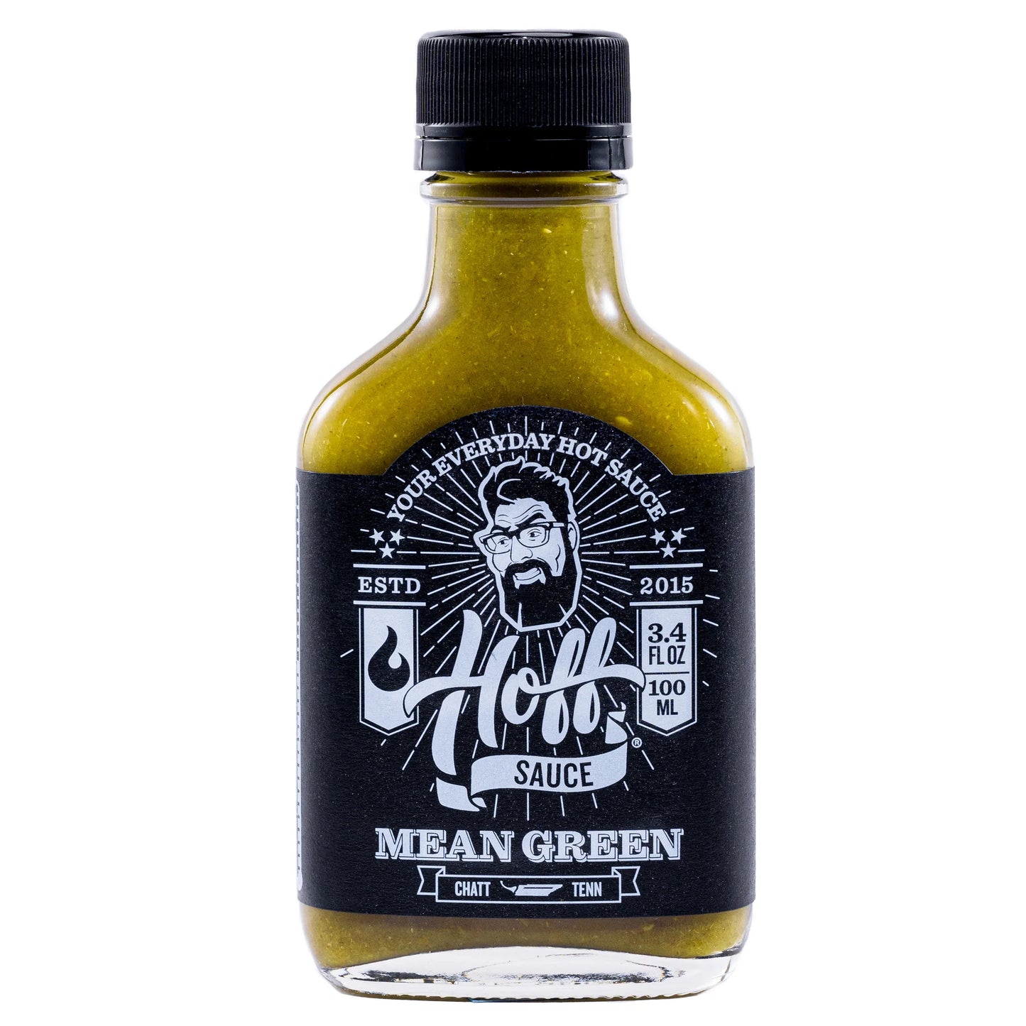 Hoff and Pepper - Hoff's Mean Green Hot Sauce - 3.4-oz - Mellow Monkey