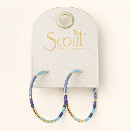 Chromacolor Miyuki  Hoops - Cobalt/Gold - Mellow Monkey
