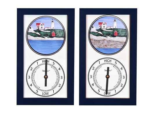 Tidepieces - Nubble Light / Cape Neddick Maine - Tide Clock - Navy - Mellow Monkey