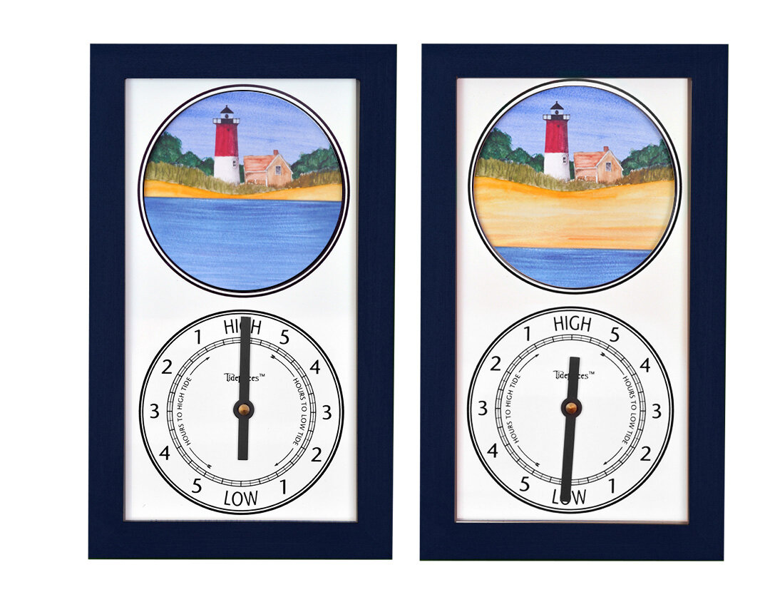 Tidepieces by Alan Winick - NAVY - Nauset Beach Light Cape Cod Massachusetts - Tide Clock - Mellow Monkey