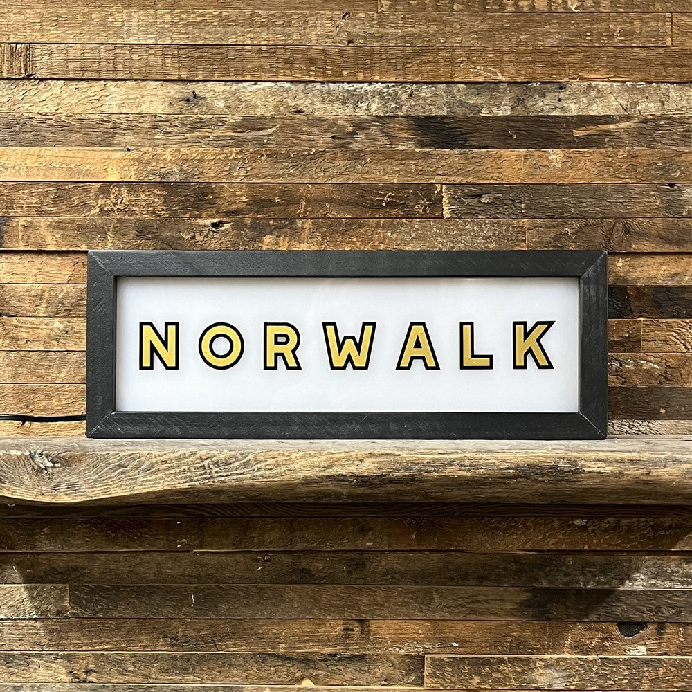 Norwalk Vintage Lighted Box Sign - 22-1/2-in - Mellow Monkey