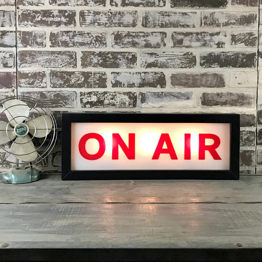 Vintage Radio Television Studio Lighted On Air Sign - 22-in - Mellow Monkey