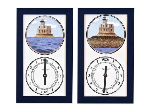 Tidepieces by Alan Winick - Penfield Light Lighthouse Fairfield CT - Tide Clock - Navy - Mellow Monkey
