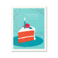 Positively Green Greeting Card - Birthday - A Party Without Cake Is Just A Meeting — JULIA CHILD - Mellow Monkey