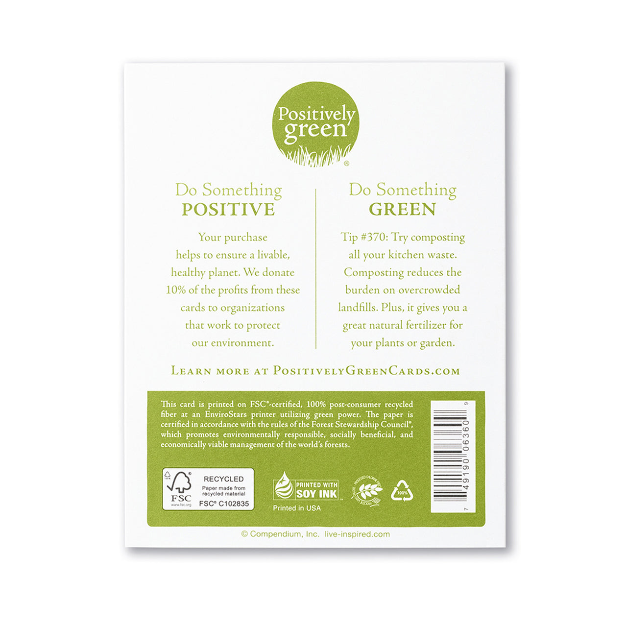Positively Green Greeting Card - Birthday - "If You Obey All The Rules, You Miss All The Fun" -Katharine Hepburn - Mellow Monkey