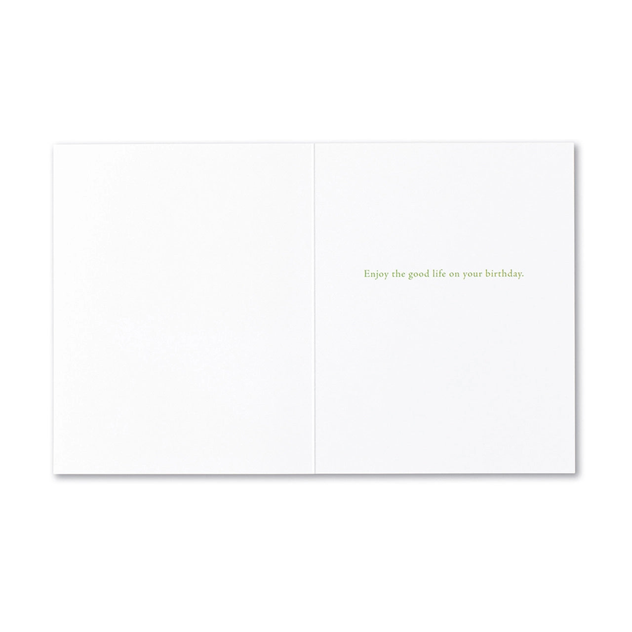 Positively Green Birthday Greeting Card - "Live in the sunshine, swim the sea, drink the wild air..." —Ralph Waldo Emerson - Mellow Monkey