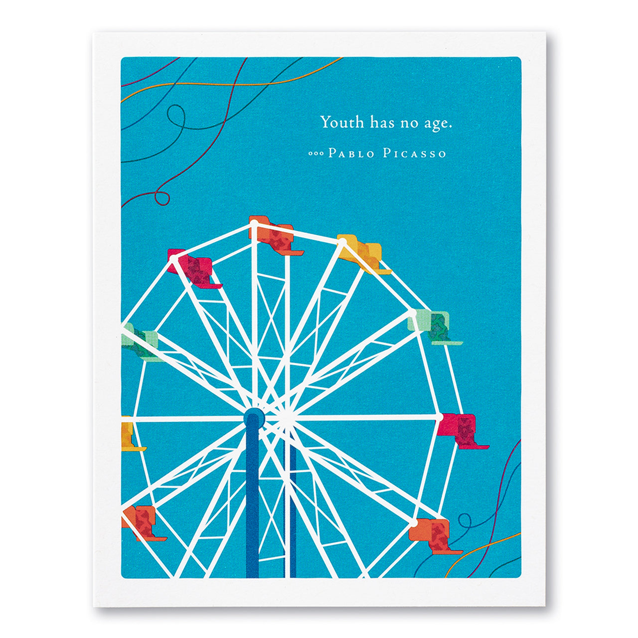 Positively Green Greeting Card - Birthday - “Youth Has No Age.” —Pablo Picasso - Mellow Monkey