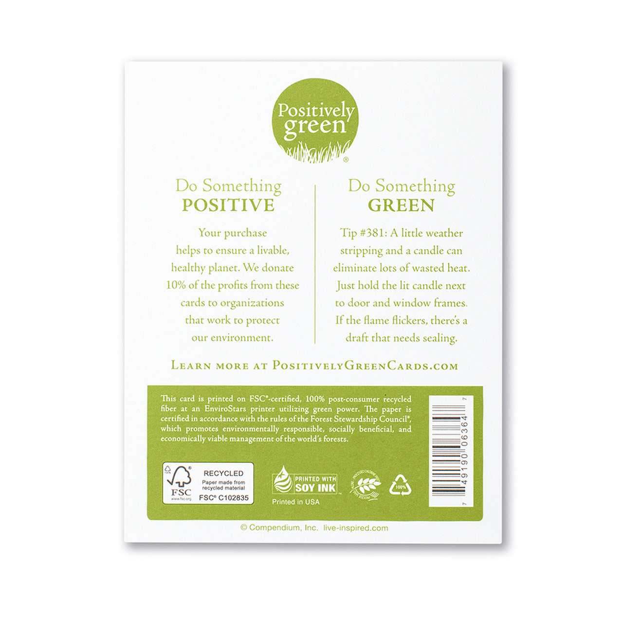 Positively Green Greeting Card - Encouragement - "Magic Is Believing In Yourself" -Johann Wolfgang Van Goethe - Mellow Monkey