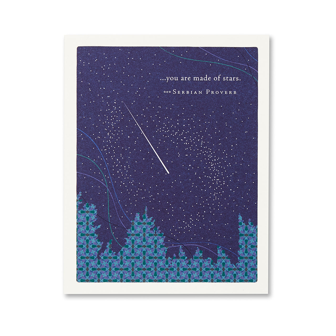 Positively Green Greeting Card - Encouragement - "...You Are Made Of Stars" - Serbian Proverb - Mellow Monkey