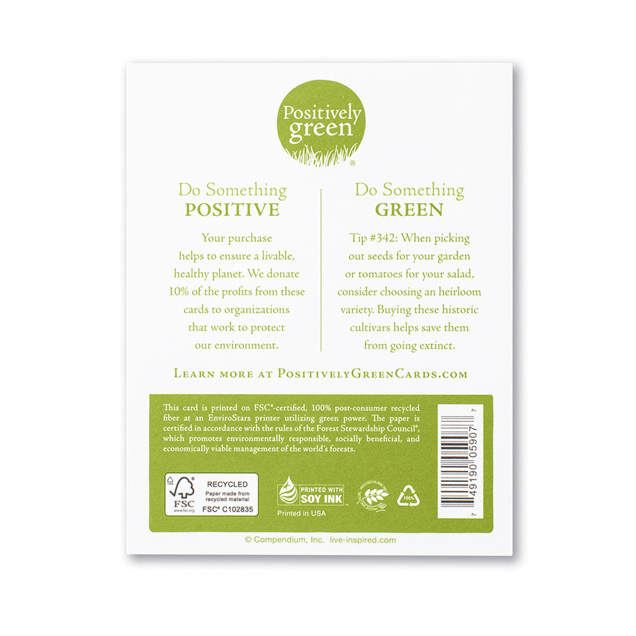 Positively Green Friendship Greeting Card - "Surround yourself with people who make you hungry for life..." — Unknown - Mellow Monkey