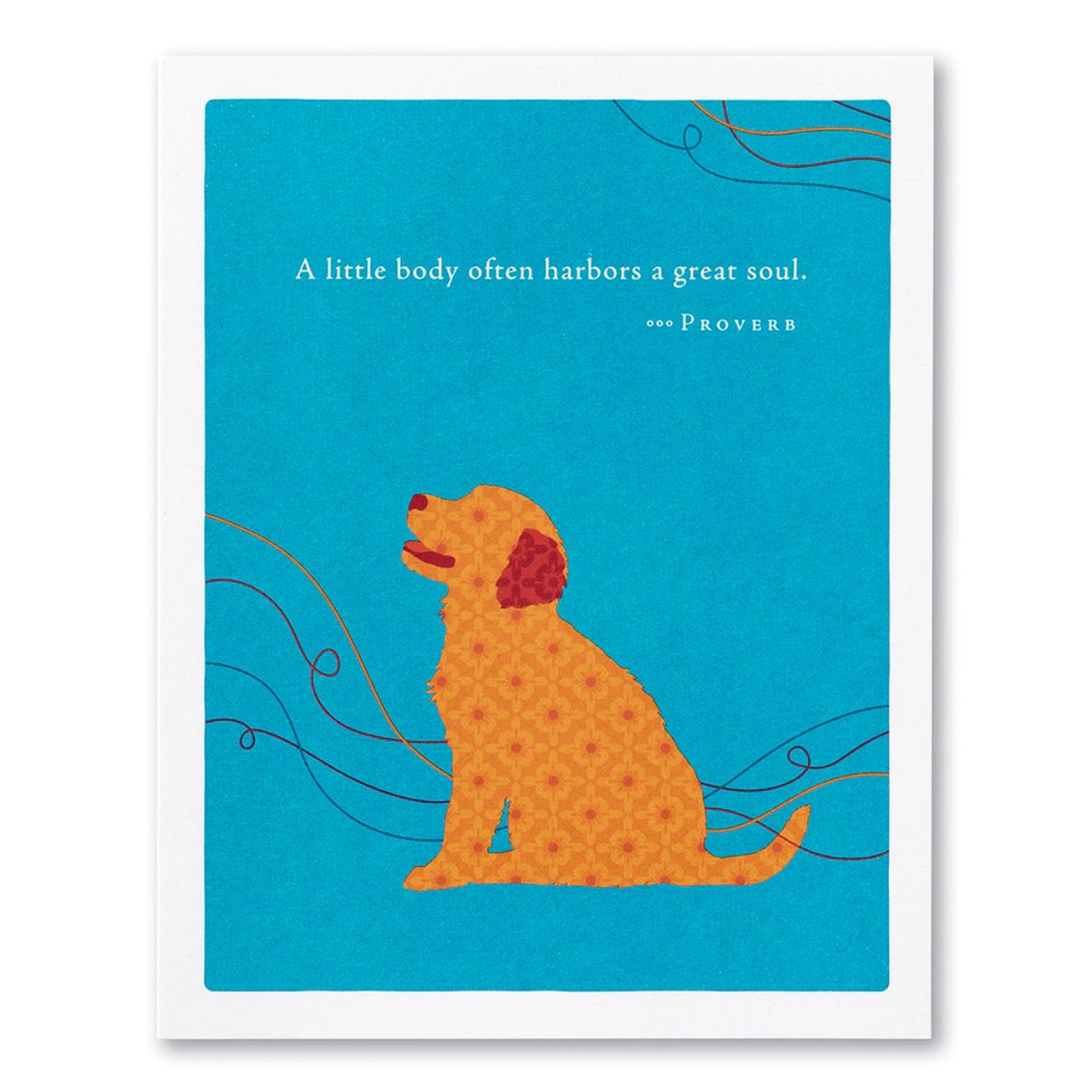Positively Green Greeting Card - New Baby - “A little body often harbors a great soul.” —Proverb - Mellow Monkey