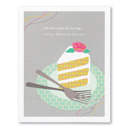 Positively Green Greeting Card - Wedding - “…life was made for loving…” —Ella Wheeler Wilcox - Mellow Monkey