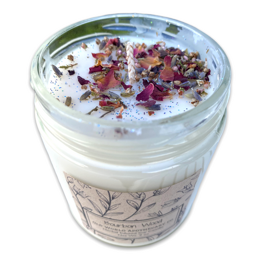 Bourbon Wood -  Single Wick Herbal Infused Soy Candle - 9-oz - Mellow Monkey