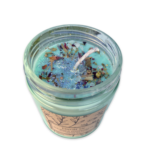 Emerald Isle - Single Wick Herbal Infused Soy Candle - 9oz - Mellow Monkey