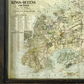 Kings and Queens Counties New York Vintage Map Circa 1886 Framed Brown Shadowbox - 25-1/8-in - Mellow Monkey