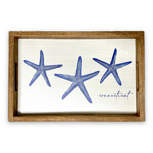 Connecticut Starfish Handcrafted Wood Serving Tray - 19-1/2-in - Mellow Monkey