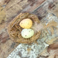 Mini Nest with Two Speckled Eggs - 3-in - Mellow Monkey