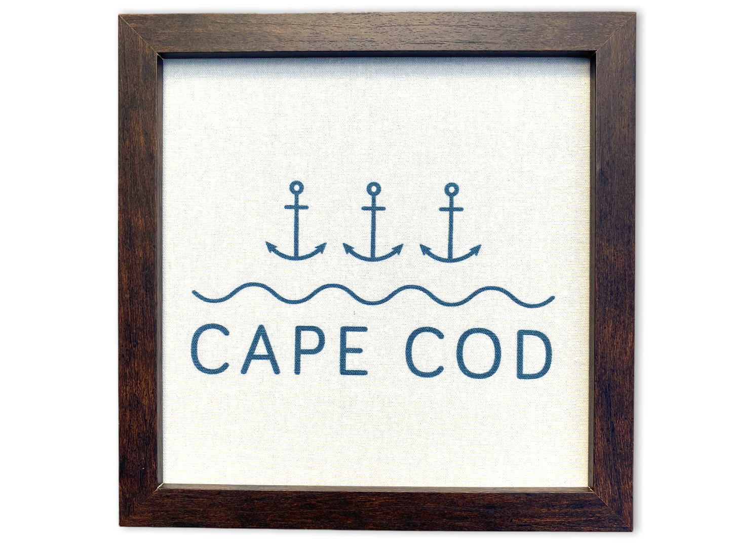 Cape Cod Anchor - Framed Printed Linen Print - 9-in - Mellow Monkey