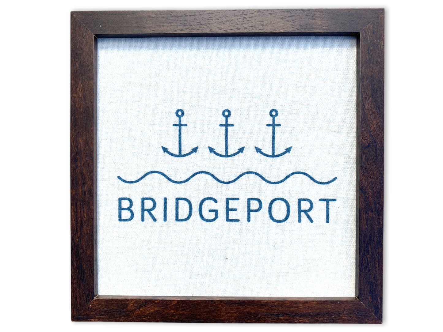 Bridgeport Anchor - Framed Printed Linen Print - 9-in - Mellow Monkey