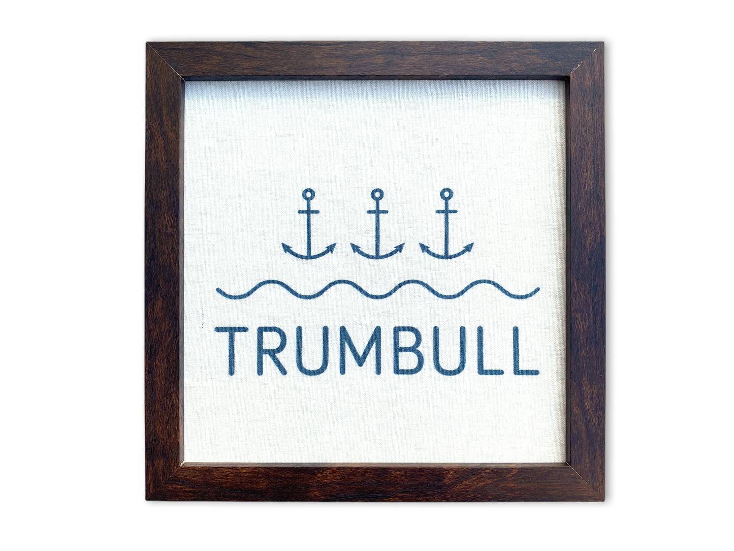 Trumbull - Anchor - Framed Printed Linen Print - 9-in - Mellow Monkey