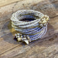 Triple Wrap Bead and Wire Bracelet with Stones and Beads - Natural - Mellow Monkey