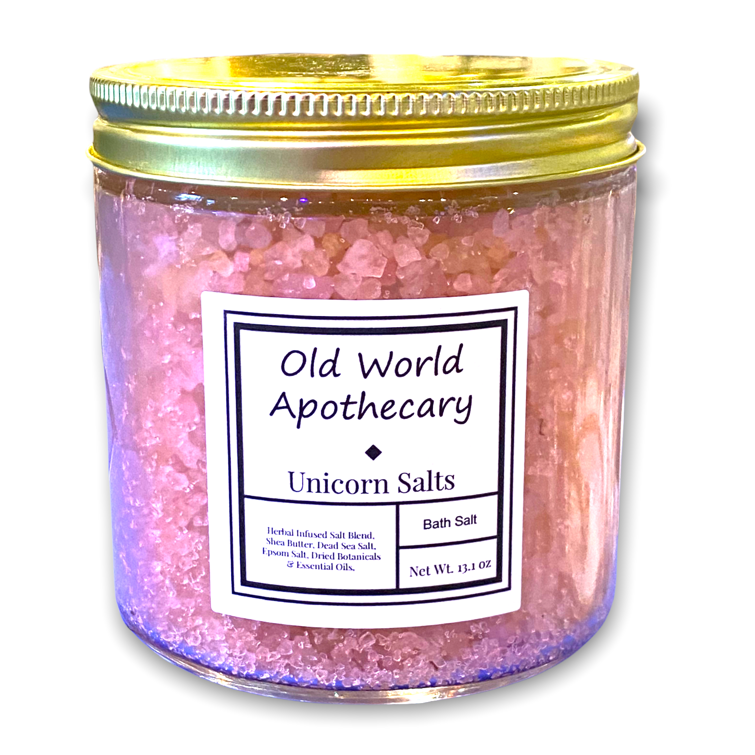 Unicorn Pink Herbal Infused Organic Bath Salts - 13.1-oz - Mellow Monkey