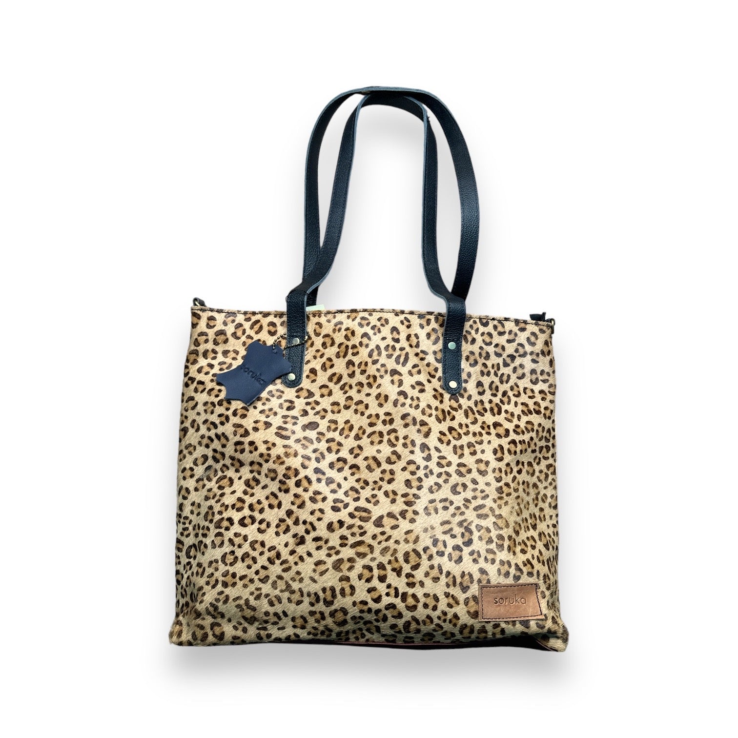 Dakota Pink and Black Leopard Print Shoulder Bag - Recycled Leather - Mellow Monkey