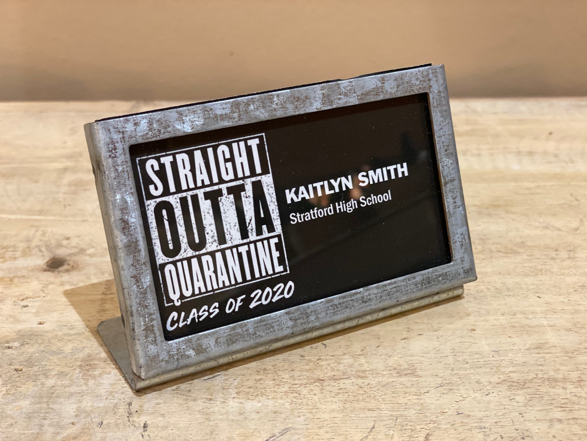 Straight Outta Quarantine Class of 2020 - Personalized Desk Frame - Mellow Monkey