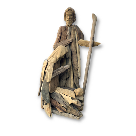 Driftwood Holy Family Statue - Jesus, Mary & Joseph - 19in - Mellow Monkey