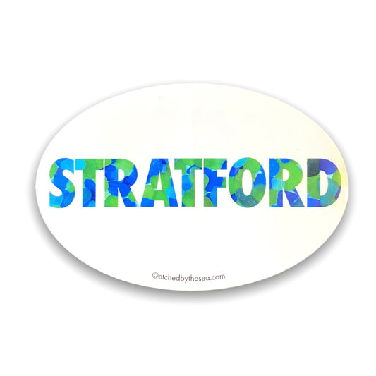 Stratford - Sea Glass Vinyl Sticker Decal - 3-in - Mellow Monkey