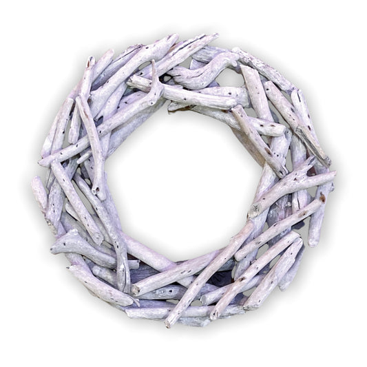 Bleached Driftwood Wreath - 12-in - Mellow Monkey