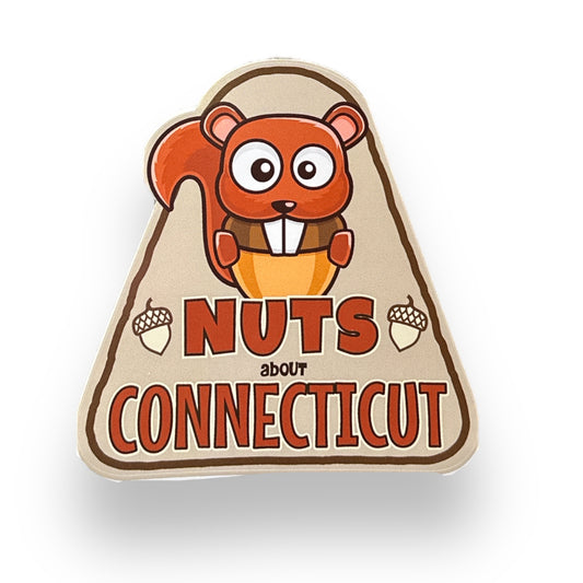 Nuts About Connecticut Vinyl Decal Sticker - Mellow Monkey
