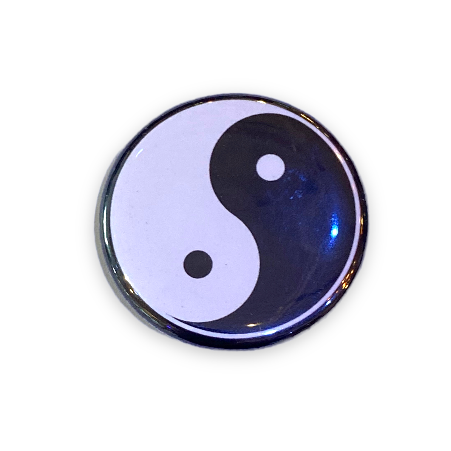 Yin Yang - Pin Back Button - 1-1/4-in - Mellow Monkey