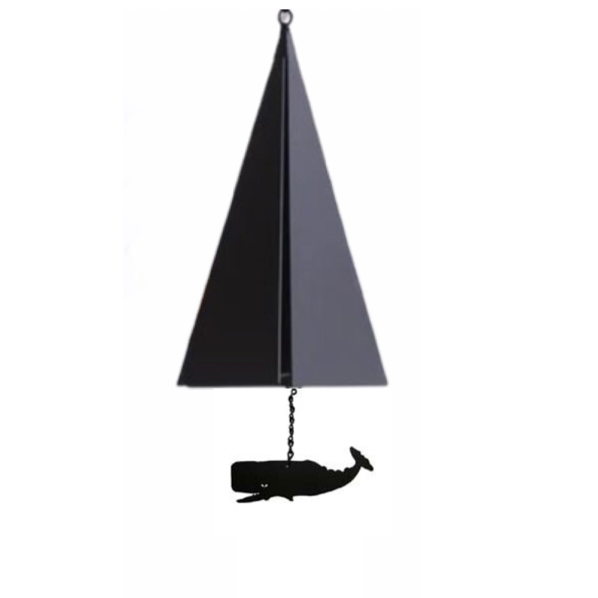 North Country Bells Cape Cod Wind Bell with Black Whale Windcatcher - 13-in - Mellow Monkey