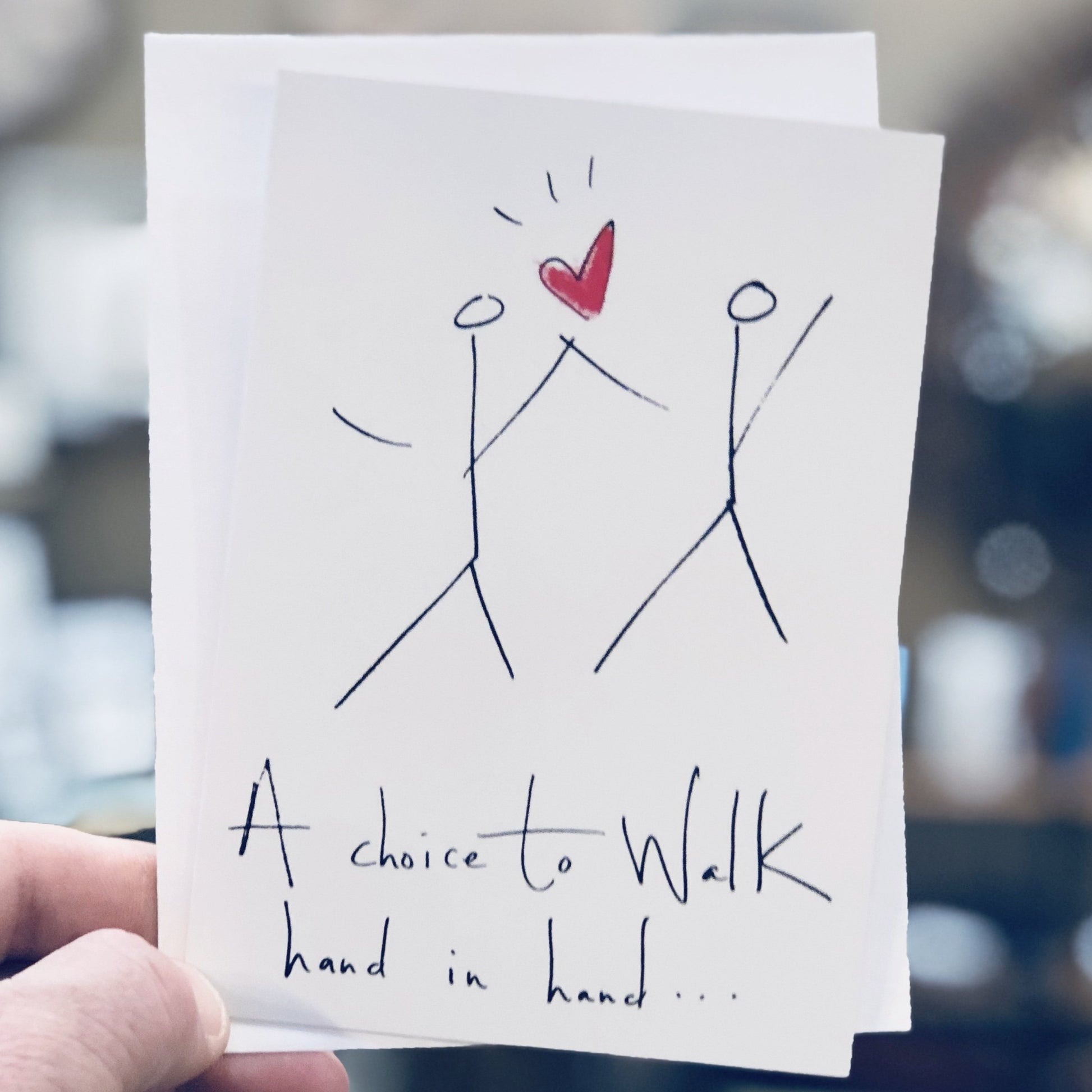 A Choice to Walk Hand in Hand ... Greeting Card - Mellow Monkey