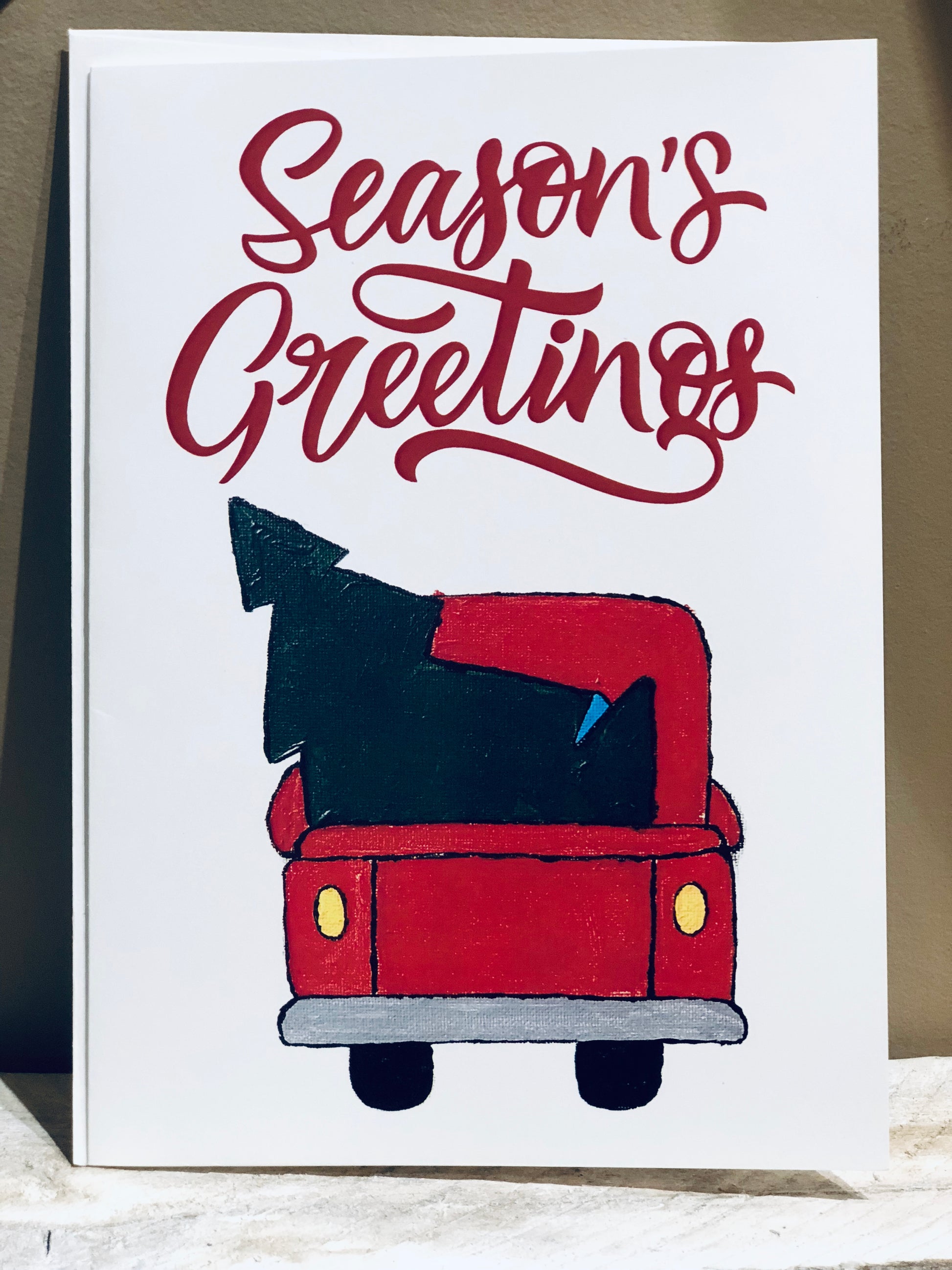 Holiday Truck Greeting Card - Mellow Monkey