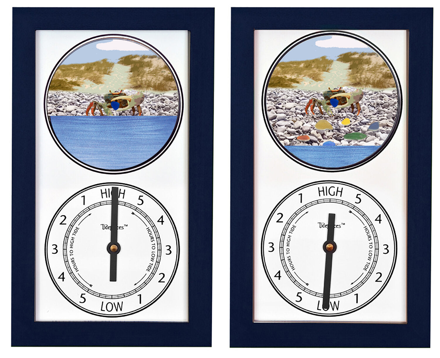 Tidepieces Sea Glass Hunter's Tide Clock - Navy - Mellow Monkey