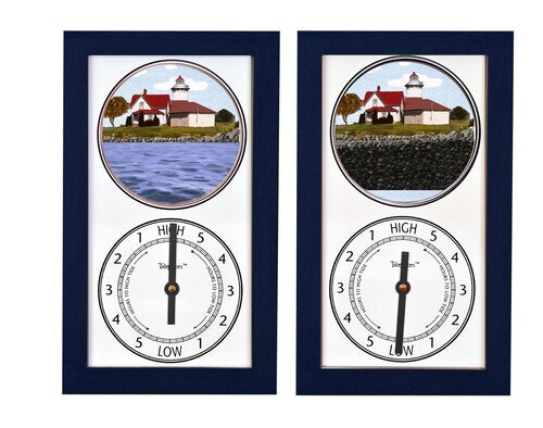 Tidepieces - Stratford Point Lighthouse Tide Clock - Navy - Mellow Monkey