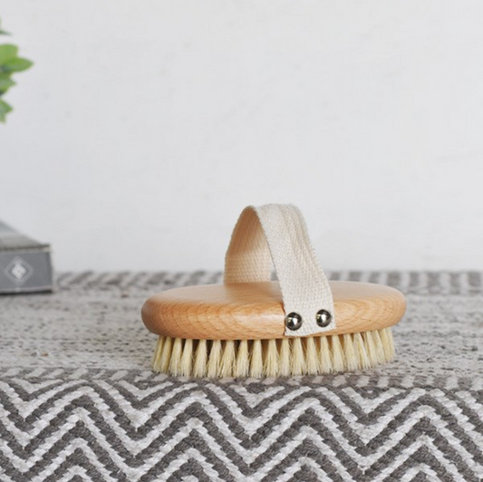 Wooden Bath Scrub Brush - 3.5-in - Mellow Monkey