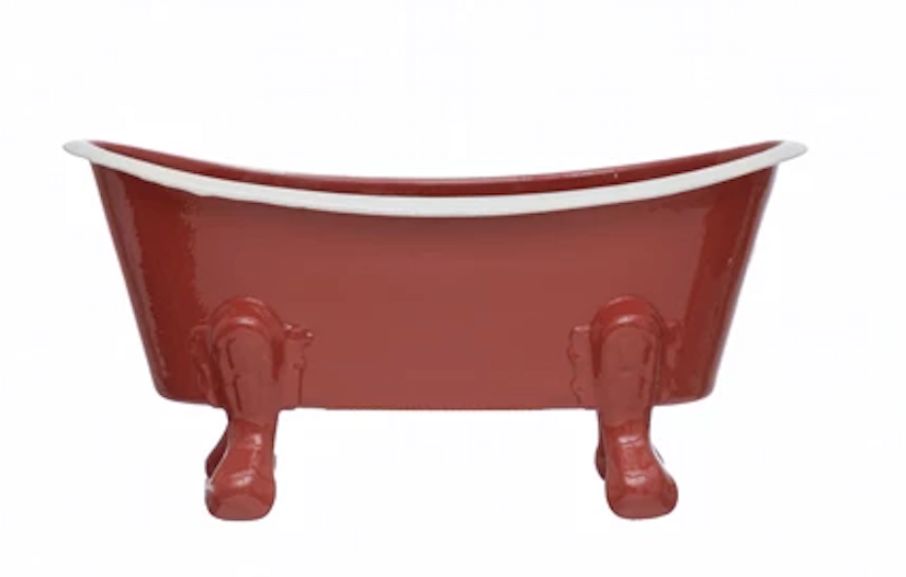 Metal Bathtub Soap Dish - 4 Colors - 5-1/2-in - Mellow Monkey