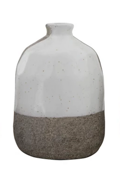 Terracotta Vase - White and Grey - 3 Sizes - Mellow Monkey