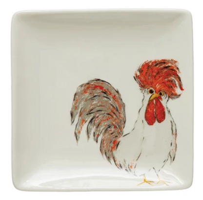 Chicken Stoneware Plate - 4 Styles - 5-in - Mellow Monkey