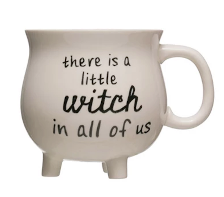 Stoneware Cauldron Mug with Witch Saying - 4 Styles - Mellow Monkey
