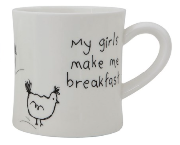 My Girls Make Me Breakfast - Ceramic Mug - 3-1/2 x 4-in. - Mellow Monkey