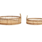 Decorative Round Bamboo Tray with Handles - 2 Sizes - Mellow Monkey