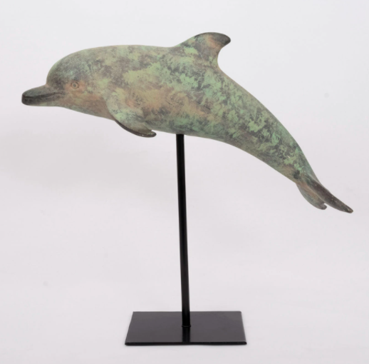 Dolphin Sculpture with Stand - 13-1/2 x 12-in. - Mellow Monkey