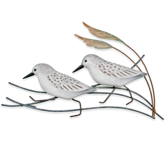 Sanderling Pair Wall Art - 17-1/4 x 14-in. - Mellow Monkey